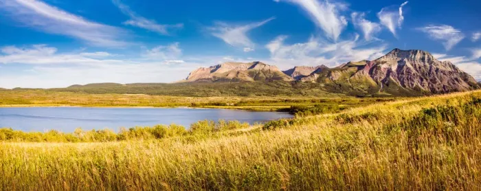 Framed Print : Panorama of Maskinonge Lake at Waterton Lakes National Park in Canada Framed Print : Panorama of Maskinonge Lake at Waterton Lakes National Park in Canada