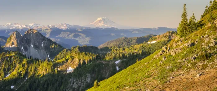 Framed Print : Panorama of Mt. Adams, Goat Rocks and Double Peak seen from Tamanos Mountain at Mt. Rainier National Park, Washington State, USA Framed Print : Panorama of Mt. Adams, Goat Rocks and Double Peak seen from Tamanos Mountain at Mt. Rainier National Park, Washington State, USA