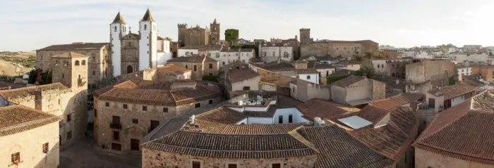 Framed Print : Panorama of old town of Caceres