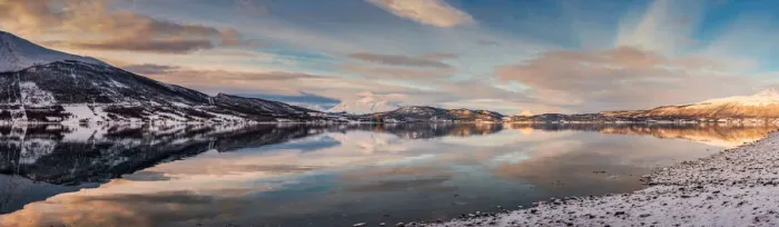 Framed Print : panorama view of Balsfjord