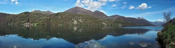 Panorama View Of Lake Orta, Northern Italy