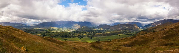 Panorama view of Queenstown from Coronet Peak