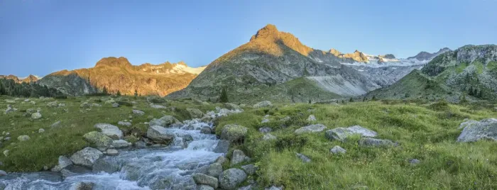 Framed Print : Panorama, Zemmgrund valley with Zemmbach stream, Ginzling, Zillertal valley, Tyrol, Austria Framed Print : Panorama, Zemmgrund valley with Zemmbach stream, Ginzling, Zillertal valley, Tyrol, Austria