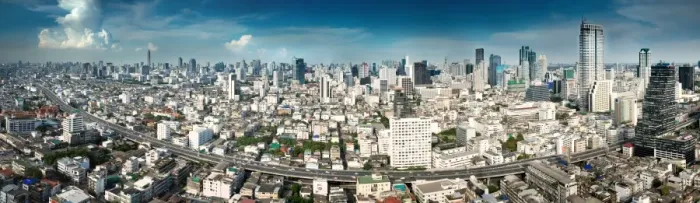 Framed Print : Panoramic of Bangkok cityscape Framed Print : Panoramic of Bangkok cityscape