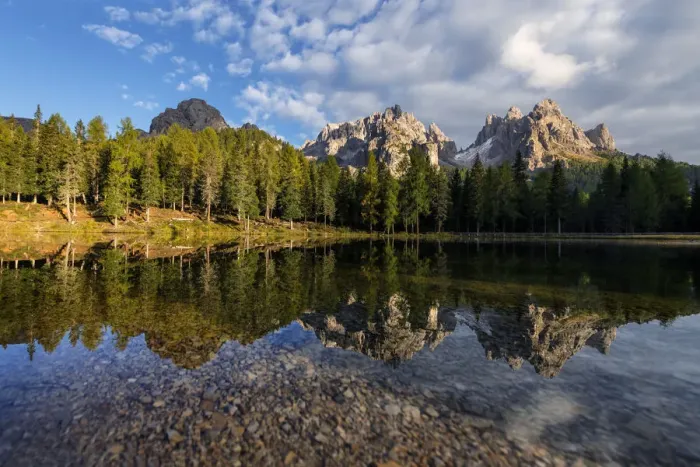 Framed Print : Panoramic of Lake Antorno Framed Print : Panoramic of Lake Antorno