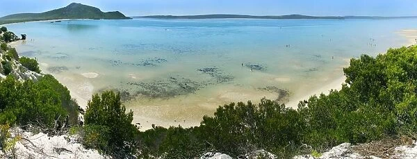A panoramic picture of the Langebaan Lagoon in the Western Cape Province, South Africa
