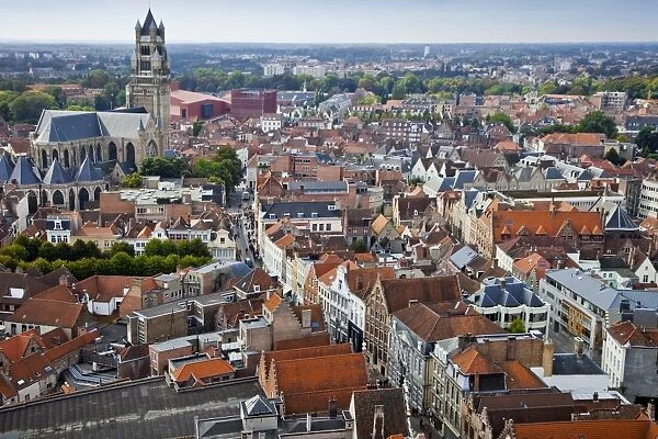 Panoramic view of Bruges