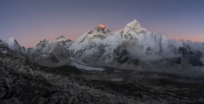 Framed Print : Panoramic view of Everest, Nuptse mountain peak from Kala Pattar, Everest region Framed Print : Panoramic view of Everest, Nuptse mountain peak from Kala Pattar, Everest region
