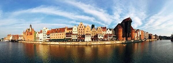 Panoramic view of Gdansk, Poland
