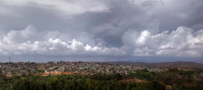 Framed Print : Panoramic view of Harar with beautiful clouds Framed Print : Panoramic view of Harar with beautiful clouds