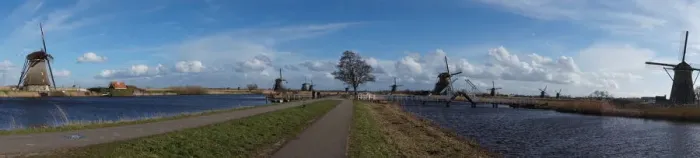 Framed Print : Panoramic view on Kinderdijk, the Netherlands Framed Print : Panoramic view on Kinderdijk, the Netherlands