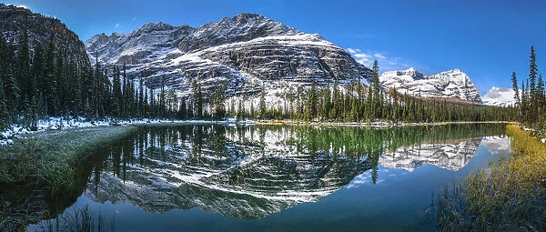 Panoramic View of Mary Lake, Lake O Hara, Yoho National Park, British Columbia, Canada