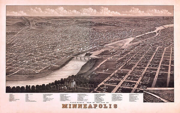 Panoramic View of Minneapolis, Minnesota