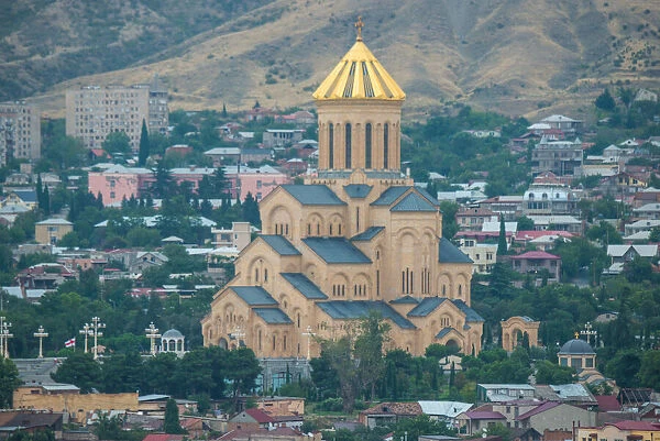 Panoramic view of Tbilisi, Georgia. Tbilisi is the capital and the largest city of Geogia