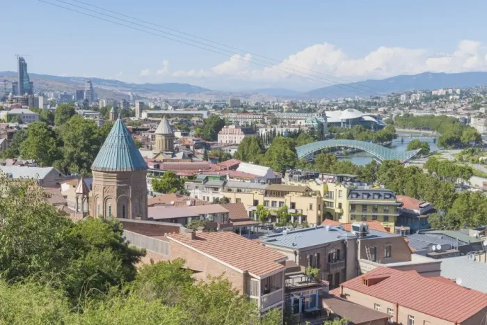 Framed Print : Panoramic view of Tbilisi, Georgia, Europe Framed Print : Panoramic view of Tbilisi, Georgia, Europe