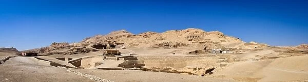 Panormaic view of the Valley of the Nobles in Luxor