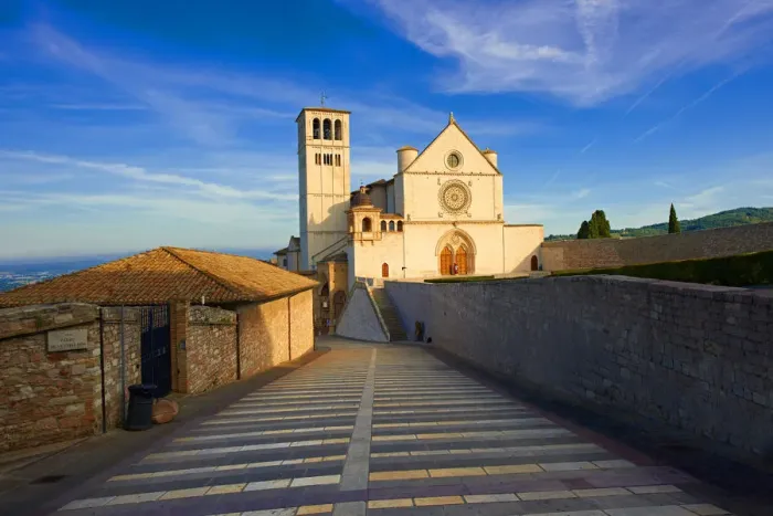 Framed Print : The Papal Basilica of St Francis of Assisi, Basilica Papale di San Francesco, Assisi, Umbria, Italy Framed Print : The Papal Basilica of St Francis of Assisi, Basilica Papale di San Francesco, Assisi, Umbria, Italy