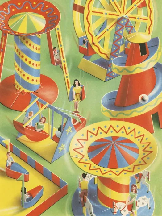 Framed Print : Paper Carnival Toys