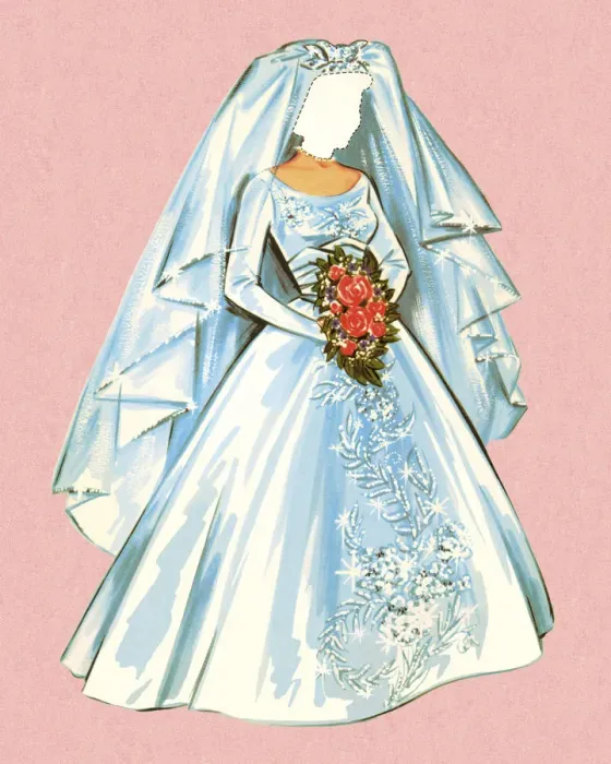 Framed Print : Paper Doll Bride With no Face Framed Print : Paper Doll Bride With no Face
