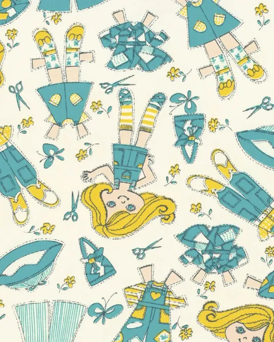 Framed Print : Paper Doll Pattern Framed Print : Paper Doll Pattern