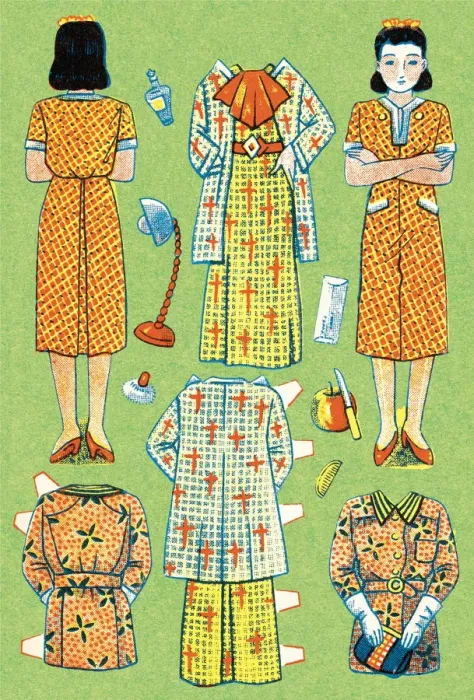 Framed Print : Paper Doll Woman