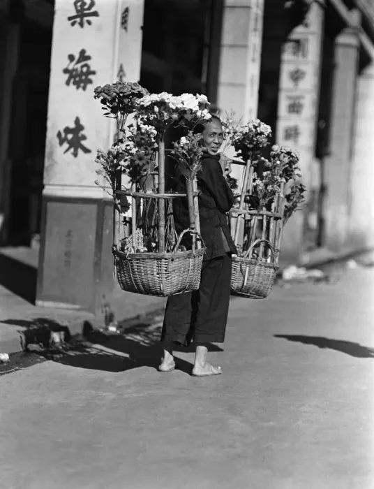 Framed Print : Paper flower vendor Framed Print : Paper flower vendor