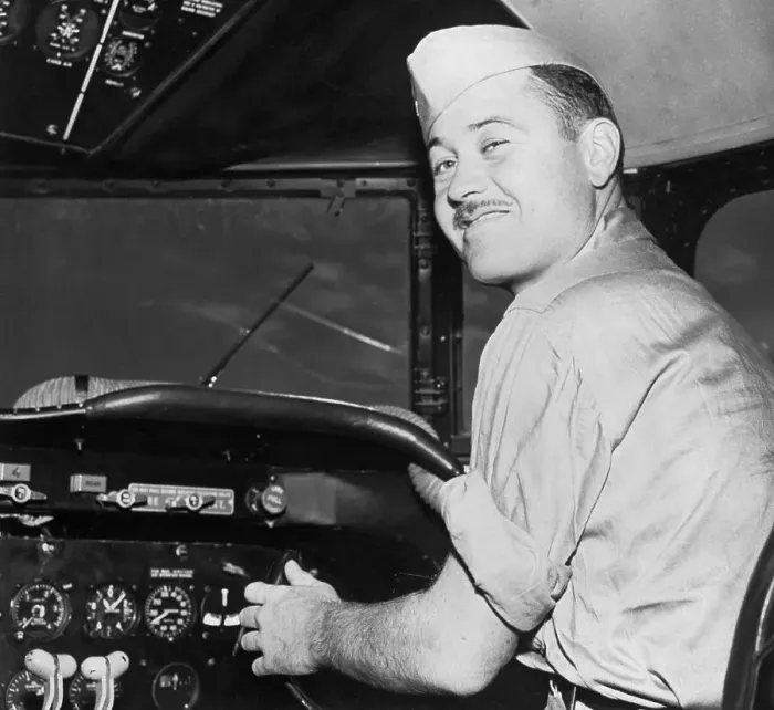 Framed Print : Pappy Boyington In Cockpit, Wwii Framed Print : Pappy Boyington In Cockpit, Wwii