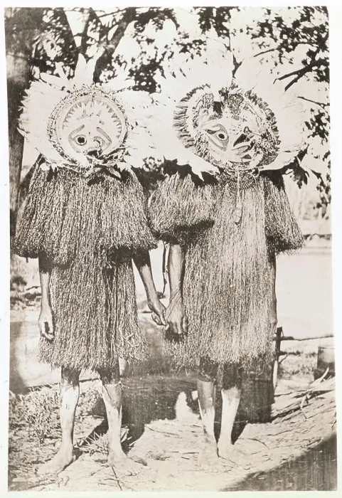 Framed Print : Papuans in Native Costumes Framed Print : Papuans in Native Costumes