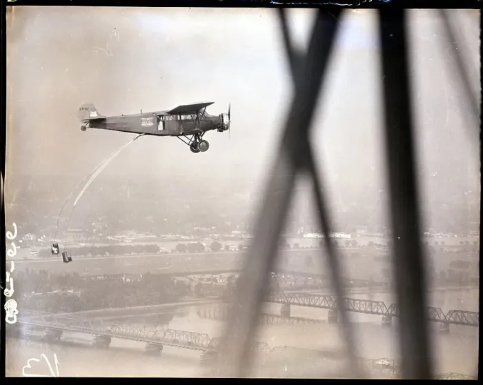 Framed Print : Parachute Chair Ejected from Plane Framed Print : Parachute Chair Ejected from Plane