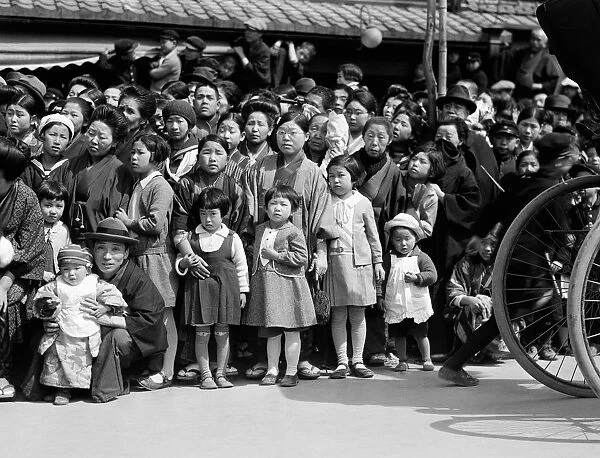 Parade Crowd Japan 1930