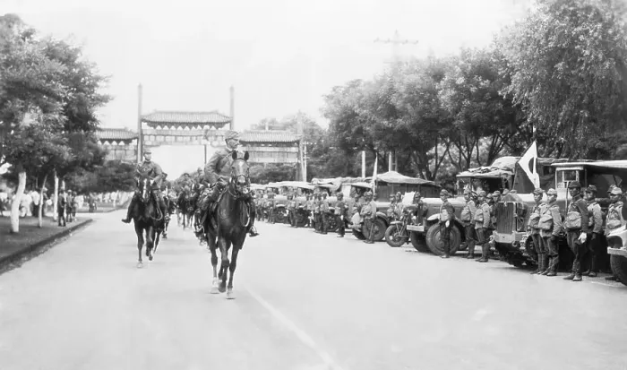 Framed Print : Parade Of Japanese Forces Enter Peiping