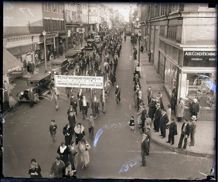 Framed Print : Parade of Striking Textile Workers in New Jersey Framed Print : Parade of Striking Textile Workers in New Jersey