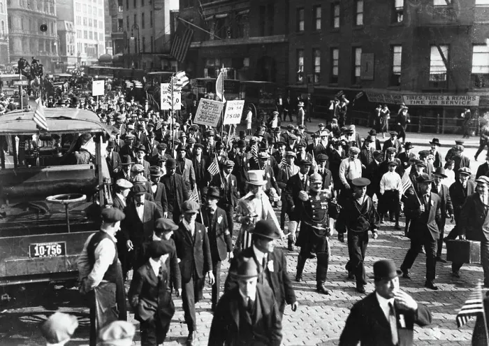 Framed Print : Parade Supporting U.S. Involvement in World War I