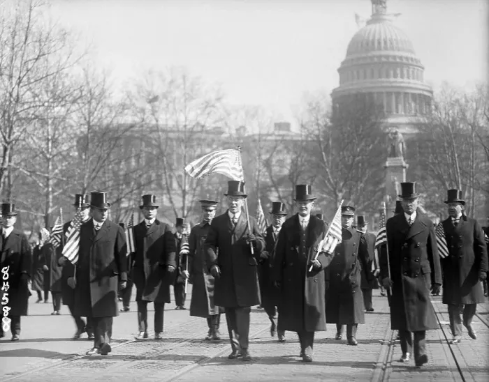 Framed Print : Parade Of Veterans, Pres. Wilson / Capital Framed Print : Parade Of Veterans, Pres. Wilson / Capital