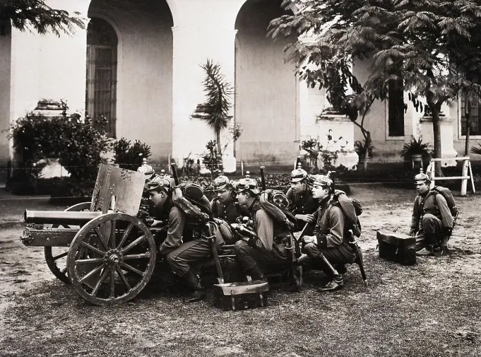 Framed Print : Paraguayan Army Artillery Squad Framed Print : Paraguayan Army Artillery Squad