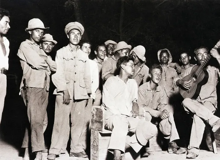 Framed Print : Paraguayan Soldiers Enjoy Musical Break Framed Print : Paraguayan Soldiers Enjoy Musical Break