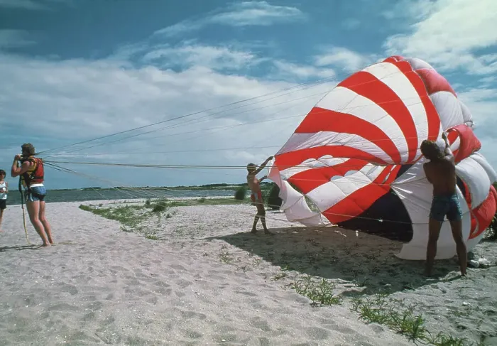 Framed Print : Parasailing Framed Print : Parasailing