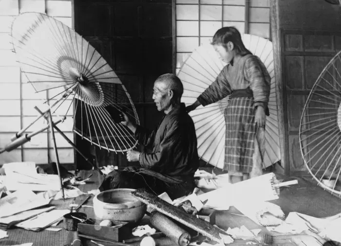 Framed Print : Parasol Maker Framed Print : Parasol Maker