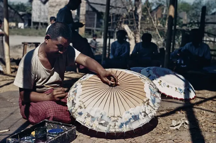 Framed Print : Parasol Maker Framed Print : Parasol Maker