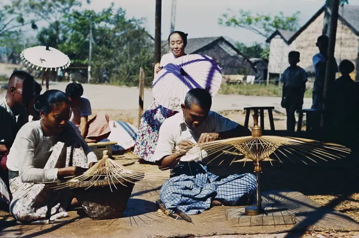Framed Print : Parasol Makers Framed Print : Parasol Makers