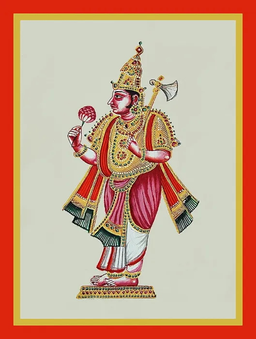 Framed Print : ParaśuRama stands on a low pedestal Framed Print : ParaśuRama stands on a low pedestal