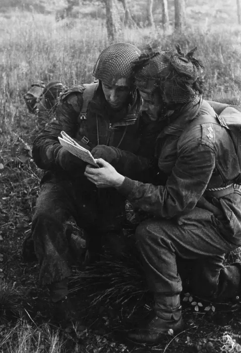 Framed Print : Paratroopers Check Map Framed Print : Paratroopers Check Map
