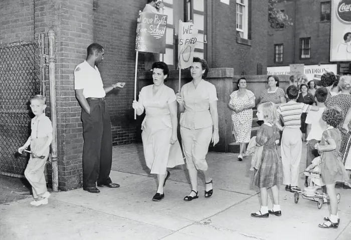 Framed Print : Parents Protesting Desegregation in Baltimore Schools Framed Print : Parents Protesting Desegregation in Baltimore Schools