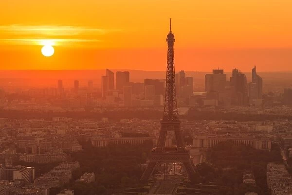 Paris cityscape at sunset