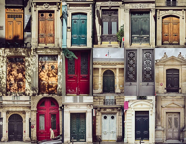 Paris class double doors collage