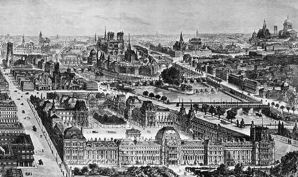 Paris. 10th June 1871: Paris before the Commune with the Palace of the