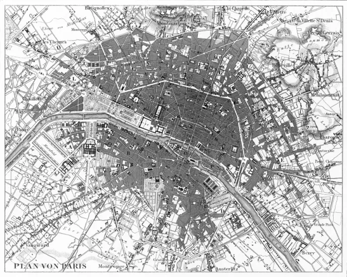 Framed Print : Paris, France Circa 1850 Engraving Framed Print : Paris, France Circa 1850 Engraving
