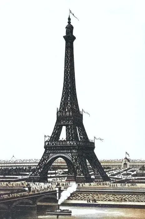 Framed Print : Paris, Tour Eiffel, Historical copperplate, ca 1890, France Framed Print : Paris, Tour Eiffel, Historical copperplate, ca 1890, France