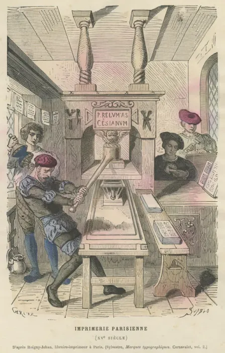 Framed Print : Parisian Printing Press Framed Print : Parisian Printing Press