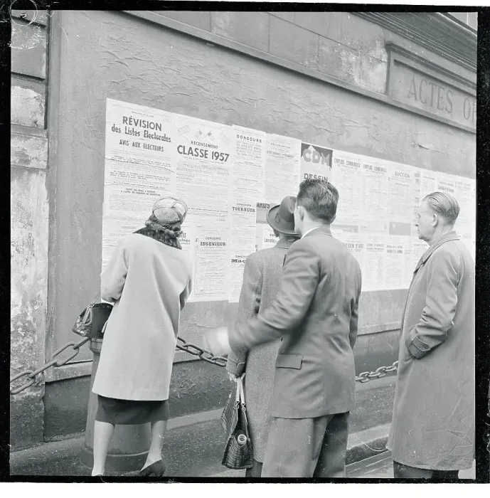 Framed Print : Parisians Reading Election Notices Framed Print : Parisians Reading Election Notices